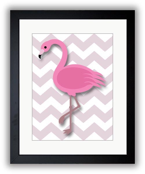 Pink Flamingo Art Child Art Print Girls Pink Kids Room Wall Art Decor Girls Art Nursery Art Nursery 