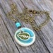 porcelain leaf pendant necklace with turquoise gemstone. OOAK. artisan made necklace. petite necklace.