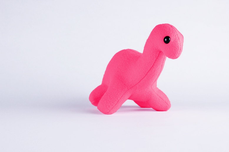 large pink dinosaur toy