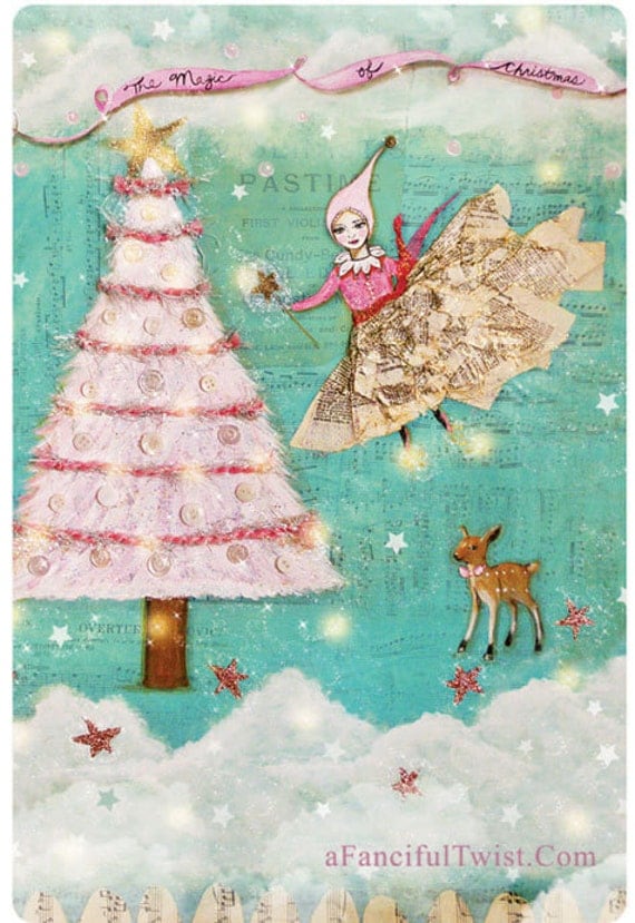The Magic of Christmas Sugar Plum Fairy 5 Postcard Set