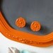 Chalkboard, Magnetic Chalkboard, Memo Board, Vintage Ornate Frame ORANGE