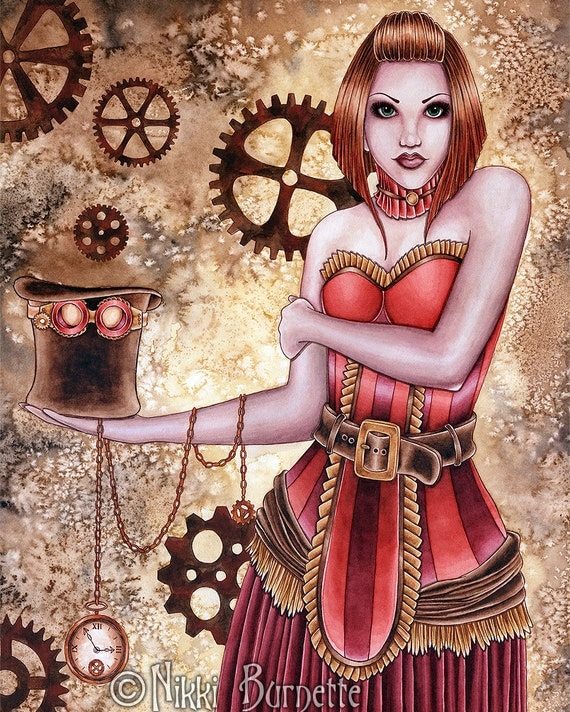 Items similar to Steampunk Art Print - 8 x 10 - Victorian Steampunk ...