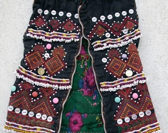 Afghanistan- Vintage Ceremonial Kohistani or Nuristani Child's Vest 10