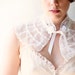 RESERVED for amy - vintage bridal shrug, upcycled ruffle cape, wedding accessory - ANGEL WINGS