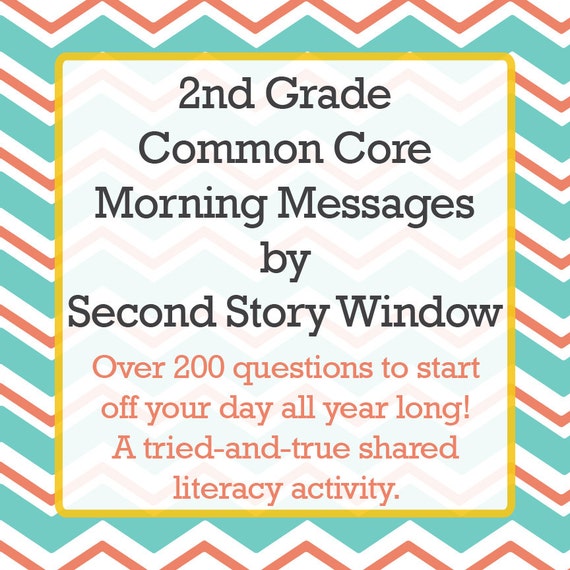 2nd Grade Common Core Morning Messages