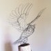 RESERVED FOR HT: Great Horned Owl Wire Sculpture