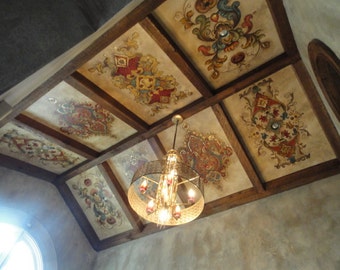 Estimate for ceiling murals, Hand painted Murals, custom Mural on ceiling, Masterbath mural, custom mural on canvas