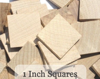 Unfinished Wooden Squares 1 inch, Pack of 100