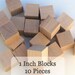 Unfinished Wooden Blocks - Medium 1 inch - Pack of 10