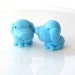 LAST SET - Blue Dogs - Needle Buddies - Small Sock Size Double Pointed Needle DPN Holders