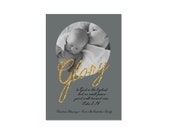 Items similar to Customized Gold Glitter Digital Christmas Card Template - Luke 2:14 - Glory to ...