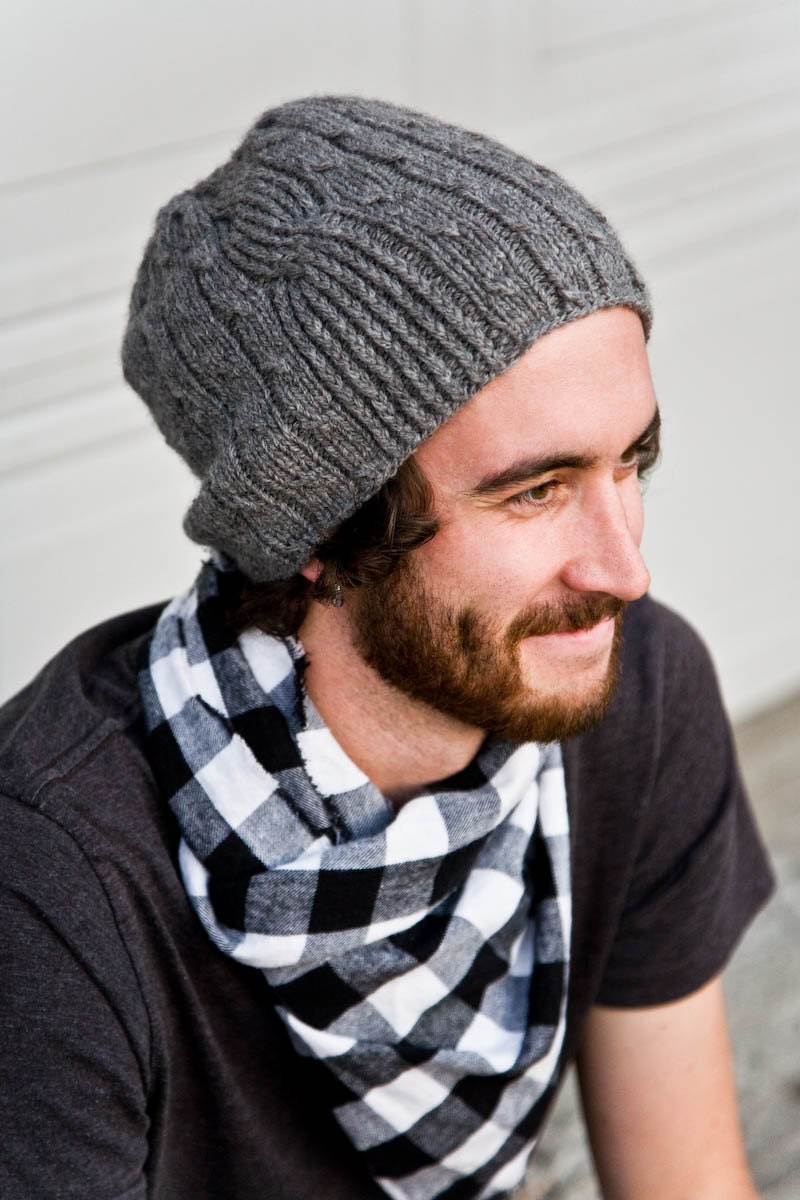 Knitting Pattern for Men's Hat Bartek by Woolibear on Etsy