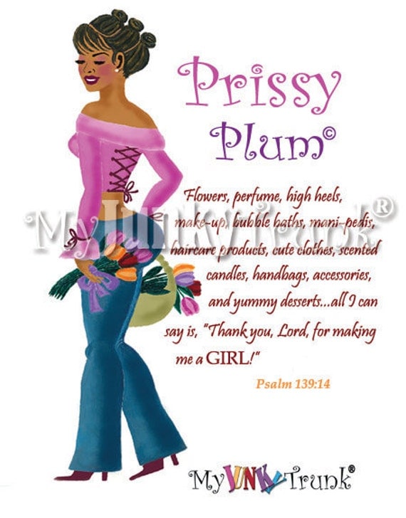 Prissy Plum African American Art Black Art Print by ...