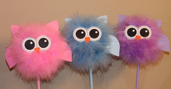 Owl centerpiece and party decoration, choice of one, available in a variety of colors and combinations Il_570xn