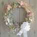 Christmas Wreath Pink Roses Victorian, Cottage chic.