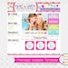 Premade Website Template: Candy Stripes with Star Confetti Design
