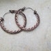 copper braided hoop earrings
