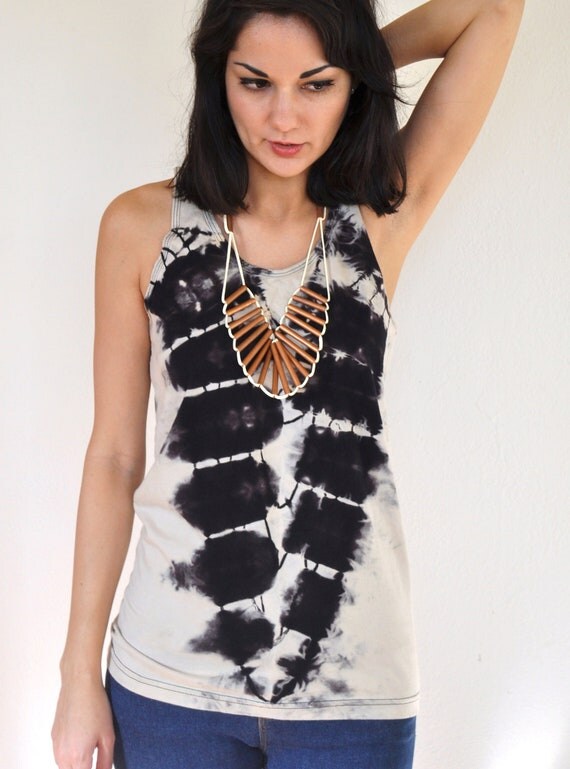 Black and Beige Canyon Tank Top
