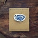 ON SALE Blue and Whie Nest Porcelain Brooch, Mrs Peterson Pottery