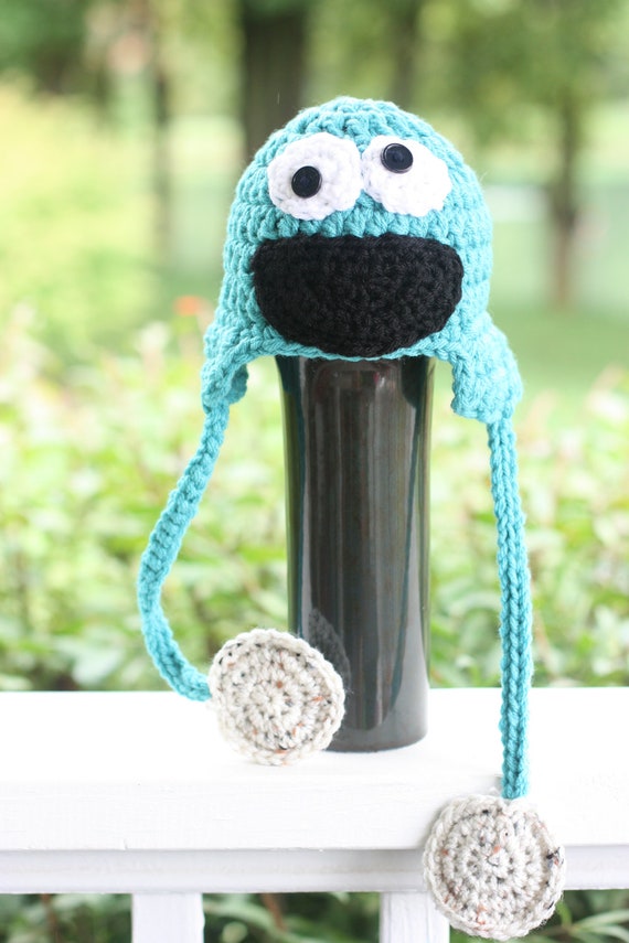 Crochet PATTERN Cookie Monster Hat Instant by littlepunky