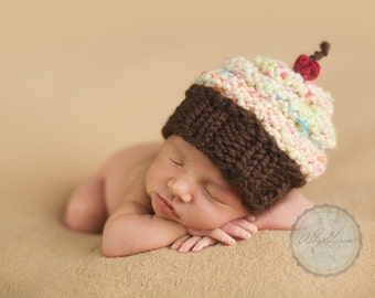 Popular items for knit cupcake hat on Etsy