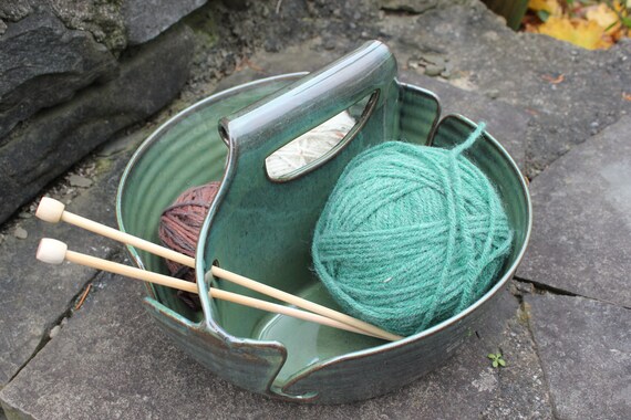 Yarn Bowl Double Yarn Bowl Double Yarn Bowl Green Yarn