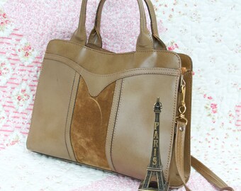 Jackie, French Vintage, 1960s Slate Green Vegan LeatherHandbag from Paris