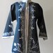 Vintage Moroccan Coat Jacket Black Wool Gold Braid Medium