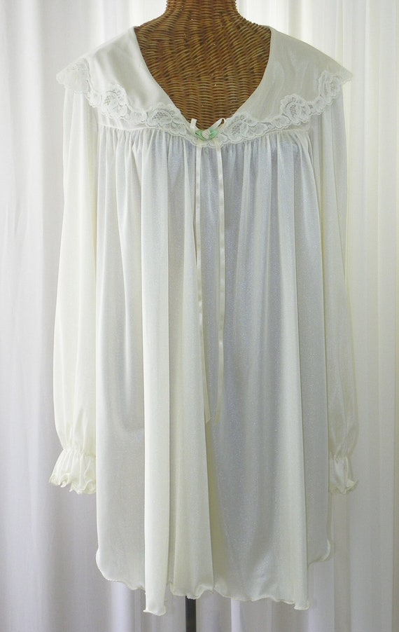 Vintage Gilead Nightgown Short Peasant Style Ruffled Beautiful