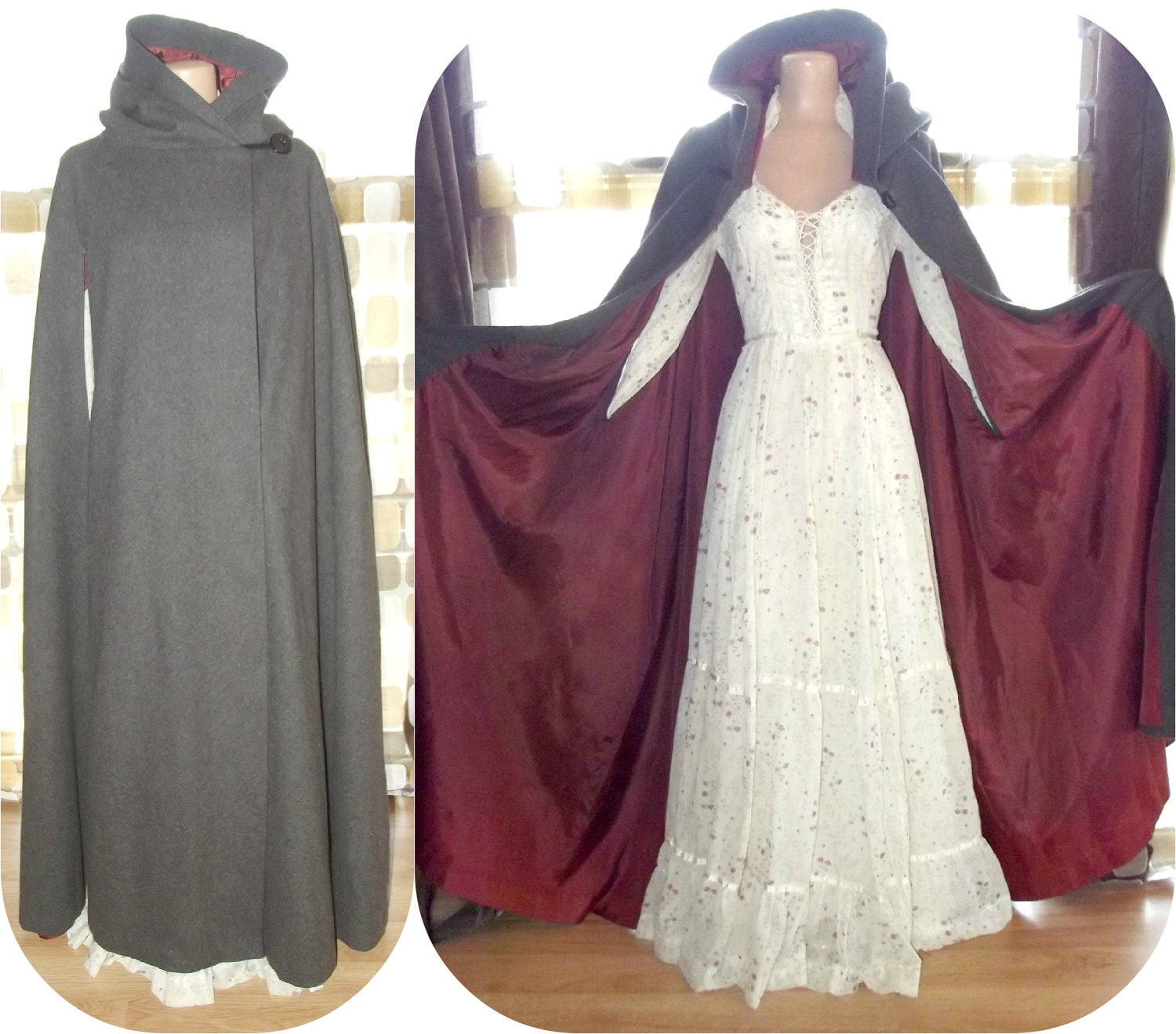 heavy wool hooded cloak