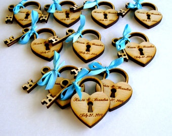 175 Heart and Key Wedding Favors