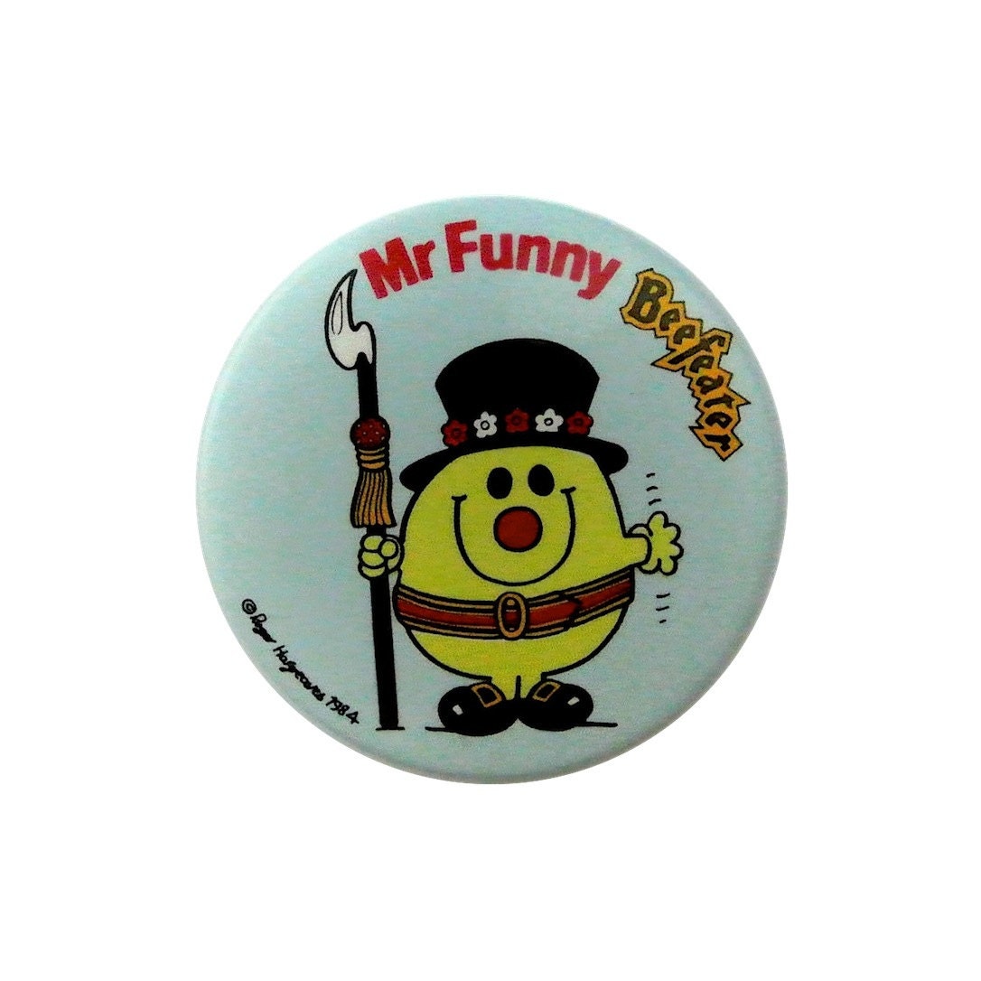 Items similar to 1980s Mr. Men Beefeater Advertising Badge featuring Mr ...