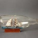 Vintage Ship in a Bottle on Small Wooden Pedestal