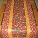 Floral Table Runner machine quilted - fabric from Hoffman