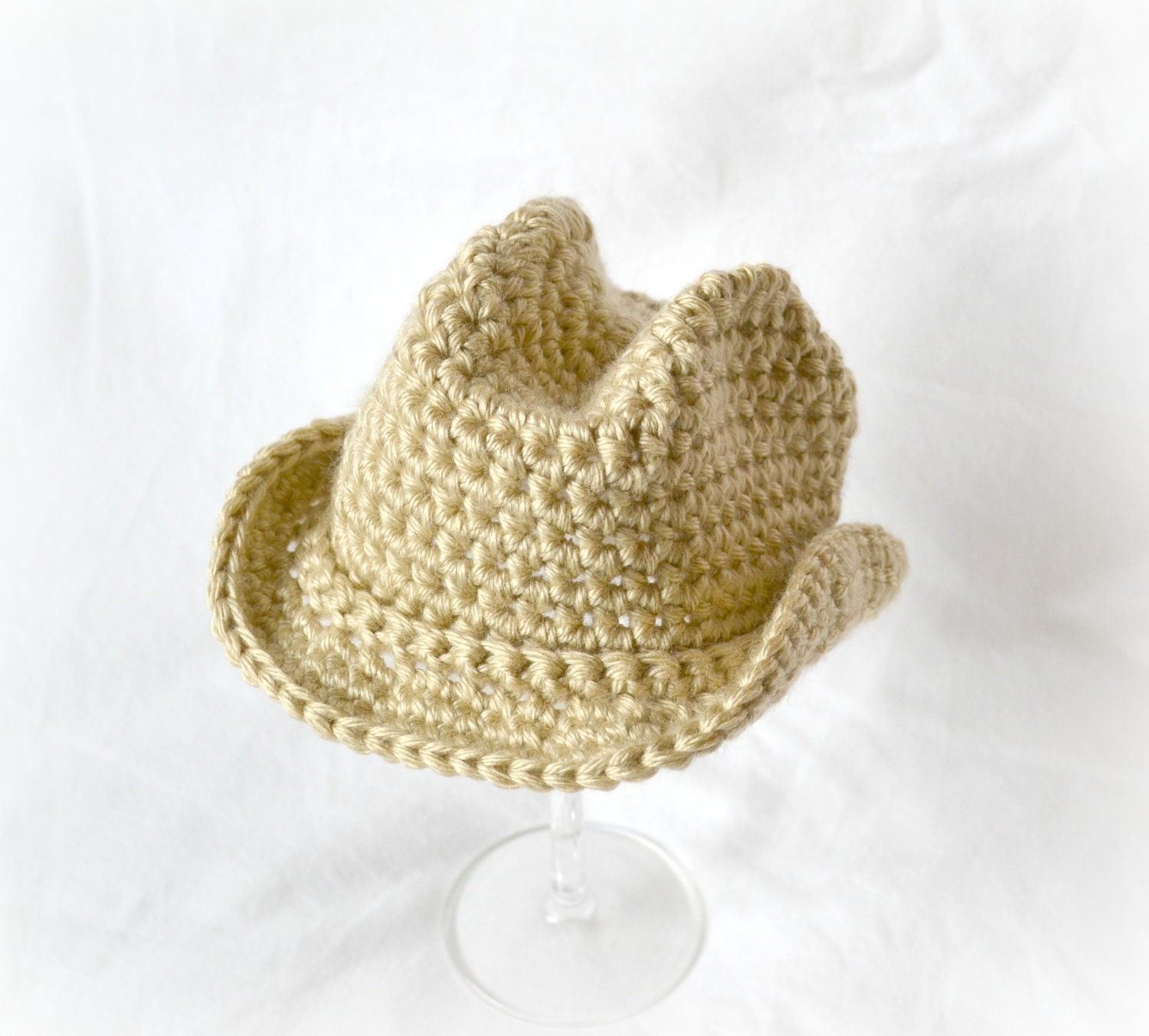 Crochet Baby Cowboy Newborn to 5T Hat MADE by littlebuttercupbaby