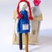 Pippi longstocking - Original Handmade Paper Clay Doll - One Of A Kind