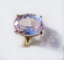 ... Light Pink Kunzite Cocktail Ring In 14K Yellow Gold 7.94ct Size 6.75