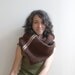Zipper Cowl - Chunky wool with contrast zipper in clove and taupe