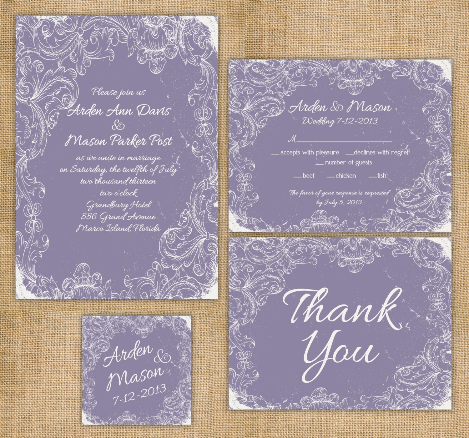 PRINTABLE Wedding Invitation Suite DIY by magnoliapapersandco