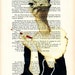 Jetset ostrich -Original Illustration-Art Print-Art Poster- Hand Painting Mixed Media- French 1920 Vintage Paper
