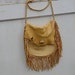 vintage tan prairie deerskin western handmade cowboy cowgirl leather horses rustic shabby winter bag purse