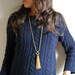 LIZ Liz Claiborne Goldtone Snake Chain Tassel Necklace