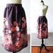 1970s Skirt // Autumnal Colors Floral Print 1970s Boho Skirt.