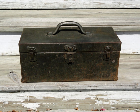 Vintage Military Toolbox Tool Chest Steel by BluePawRelicsnResto