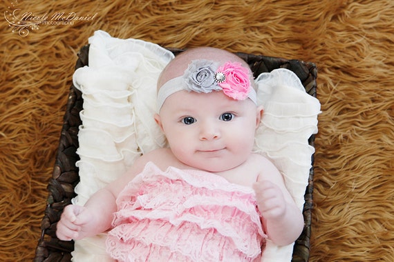 baby headband baby headband gray shabby headband items similar to baby headbands pink gray shabby baby headband baby headband gray shabby headband items similar to baby headbands pink gray shabby
