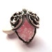 Pastel pink silver necklace, fine Silver and soft pink Quartz druzy, unique heart shaped pendant with chain