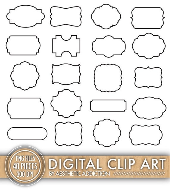 Digital Label Frames Borders For Commercial By Aestheticaddiction