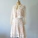 1960s blush pink dress . 60s sheer organza dress . vintage dress