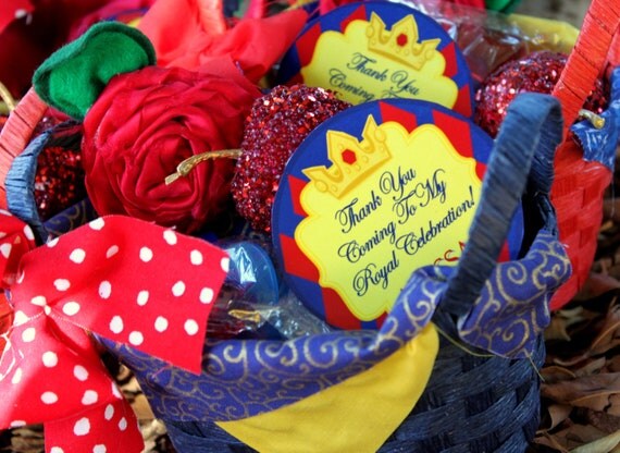 Snow White Party - Thank You Tags - Disney Princess Party - Fairest of them All - Girls Birthday Party - Princess Party - INSTANT Download Il_570xn
