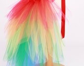 READY TO SHIP: Paradise Parrot - Bird Tail Bustle Belt - Scarlett Macaw Costume Accessory - Size 7-8 Youth Il_170x135